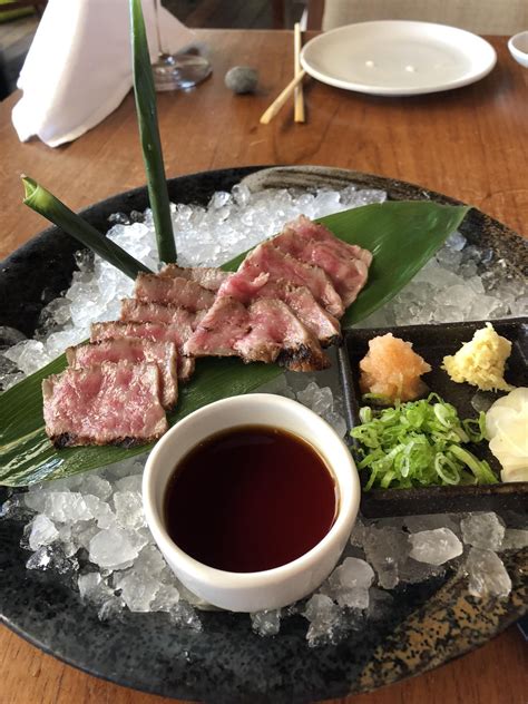 I Ate Wagyu Beef Tataki At Nobu Malibu 36ounce Food Recipes