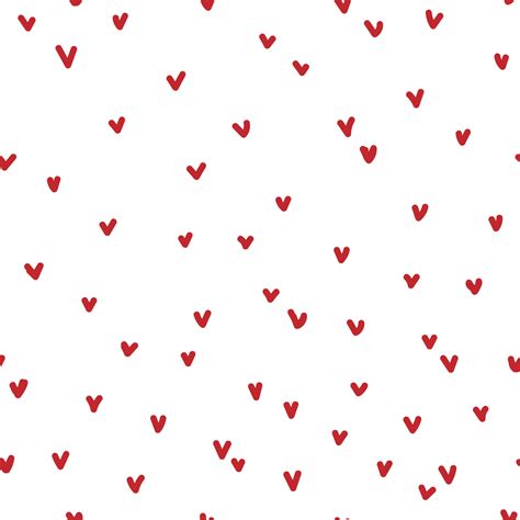 Red hearts on white background seamless pattern. Endless texture for ...