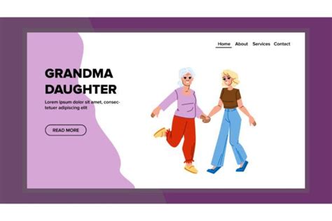 Grandma Daughter Vector Graphic By Sevvectors · Creative Fabrica