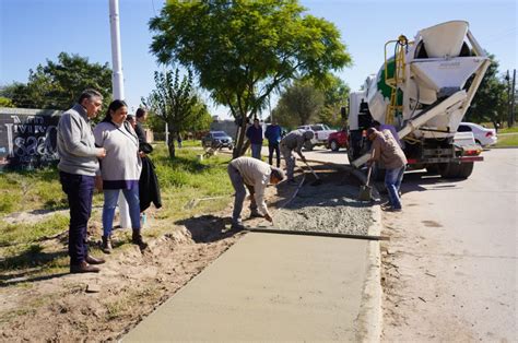 Nediani visitó la obra de recuperación de espacio verde en el barrio