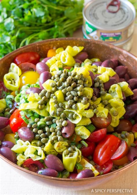 Tuna Pasta Salad With Olives And Capers A Spicy Perspective