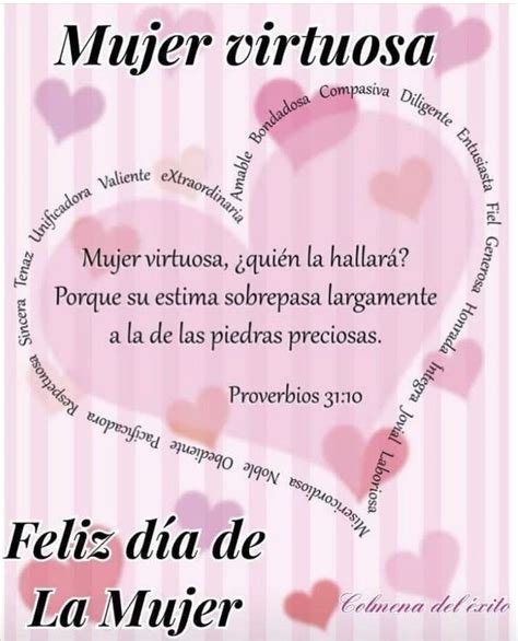 Pin de My Info en Dia de la mujer Feliz día de la mujer Mensaje de