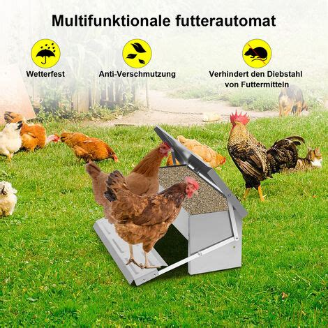 Deactive Hengda Futterspender 5kg Tröge Futterautomat mit Deckel