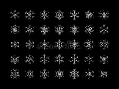 Conjunto Vectorial De Un Icono De Copo De Nieve Diferente Sobre Fondo