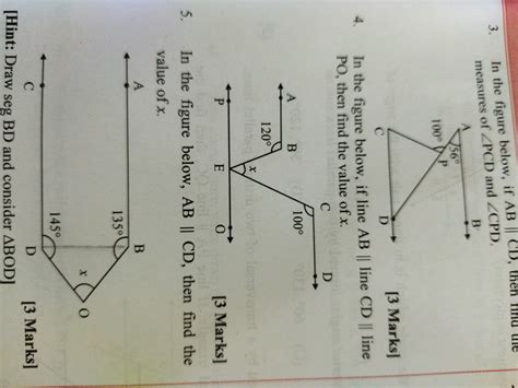 In The Figure Below If Line Ab Parallel To Line CD Parallel To Line PO