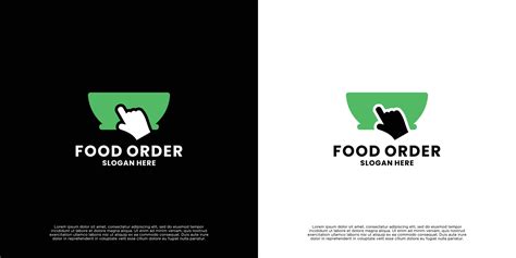 food order logo design modern delivery  food logo template