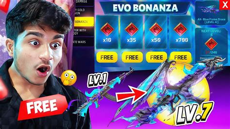 How To Max All Evo Gun Skins Free NEW EVO BONANZA EVENT Free Fire