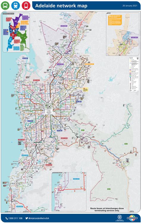 Adelaide Bus, Train & Tram Network Map : r/TransitDiagrams