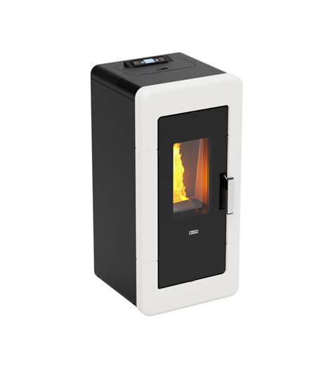 Termostufa A Pellet Canadian Stove Idro Ceramic Bianco Kw In