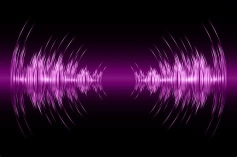 Premium Vector Sound Waves Oscillating Dark Purple Light