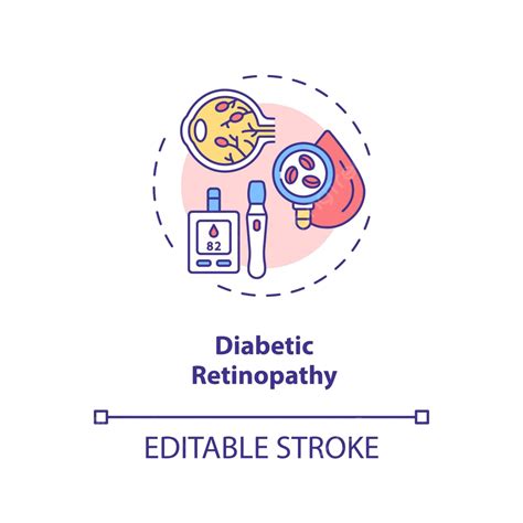 Diabetic Retinopathy Concept Icon Eyeball Vision Retina Vector Eyeball Vision Retina Png And