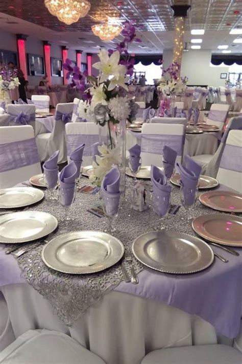 Quinceanera Decorations And Lavender Wedding Table Centerpieces