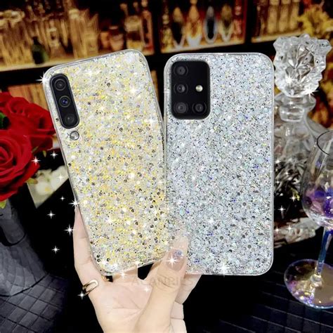 Tui De Luxe En Silicone Avec Toiles Scintillantes Pour Samsung Coque