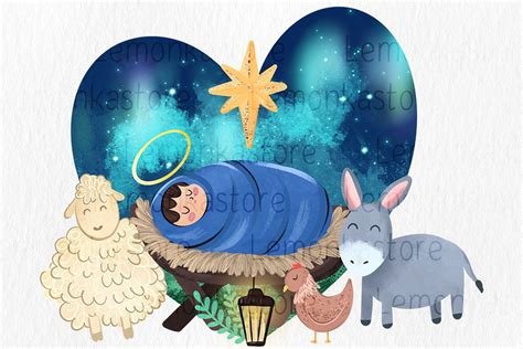 Nativity Manger Scene Baby Jesus Png Graphic By Lemonkastore Creative