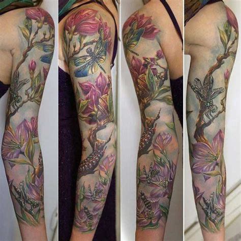 30 Fabulous Floral Sleeve Tattoos For Women TattooBlend