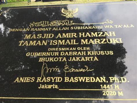 Revitalisasi Selesai Anies Resmikan Pembukaan Kembali Masjid Amir