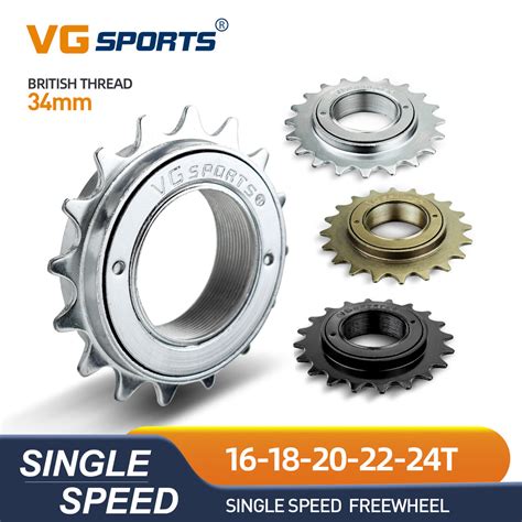 Vg Sports 【ready Stock】16t 18t 20t 22t 24t 34mm Bicycle Freewheel Single Speed Cogs 1 Speed Bike