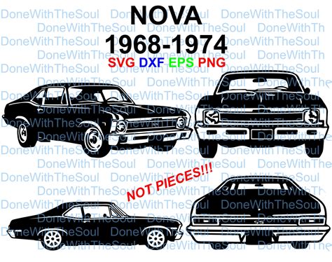 Nova Svg 1968 1974 Chevy Vector Chevy Nova Car Svg Etsy