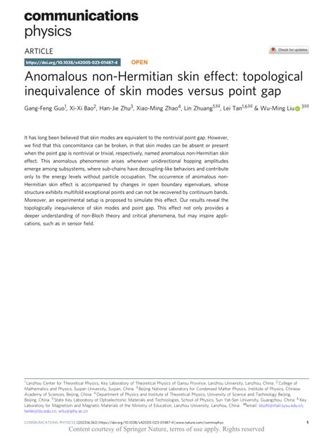 Pdf Anomalous Non Hermitian Skin Effect Topological Inequivalence Of