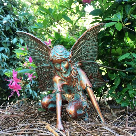 TERESA'S COLLECTIONS Large Garden Fairy Outdoor Statues, Solar Garden ...