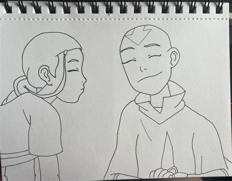 Katara and Aang ️ (first time drawing Katara) : r/ATLA