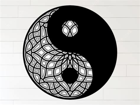 3D Layered Yin Yang Mandala SVG Cut File Design For Cricut Etsy