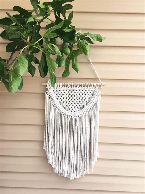 Macrame Wall Hanging Woven Tapestry Boho Home Decor Fiber Art Etsy