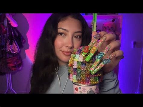 ASMR With XXL Nails Nail Tapping And Clacking Triggers ON The Mic