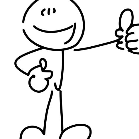 Stick Figure Thumbs Up Anim