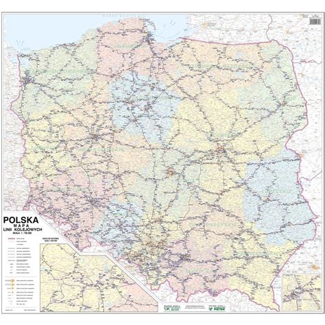 MAPA ŚCIENNA POLSKI ADMINISTRACYJNO DROGOWA 1 750 000 Sklep