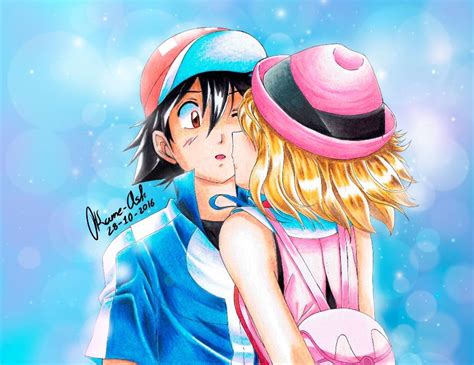 Amourshipping Kiss By Kame On Deviantart Pokemon