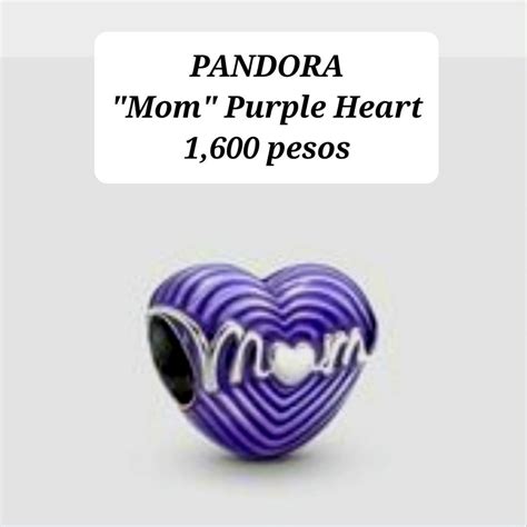 PANDORA MOM PURPLE HEART CHARM Women S Fashion Jewelry Organizers