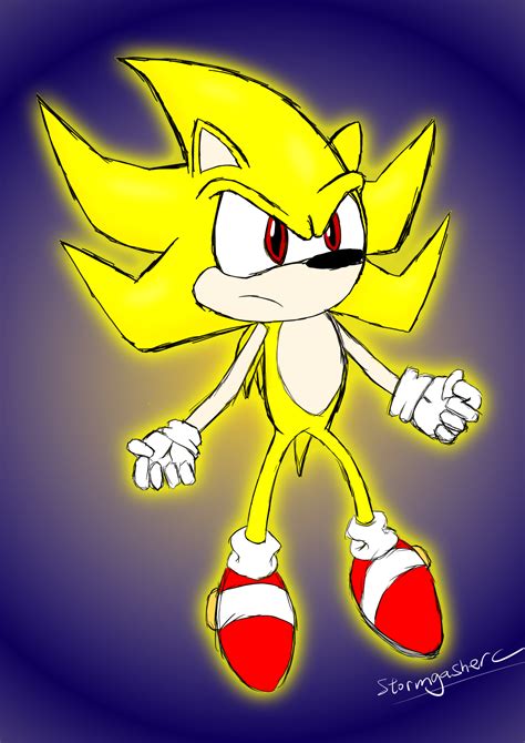 Super Sonic Sonic Advance 2 Pose Redraw By Stormgasherc On Deviantart