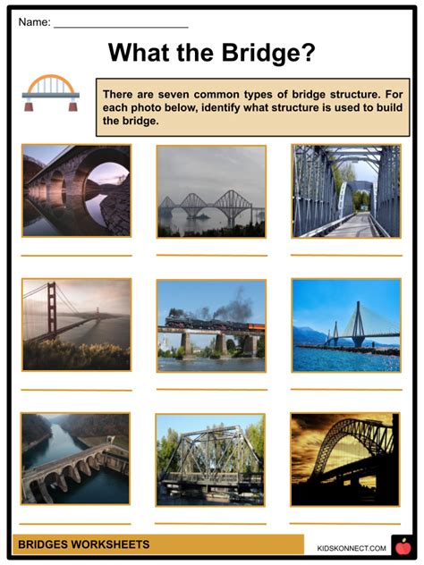 Types Of Bridges Worksheets