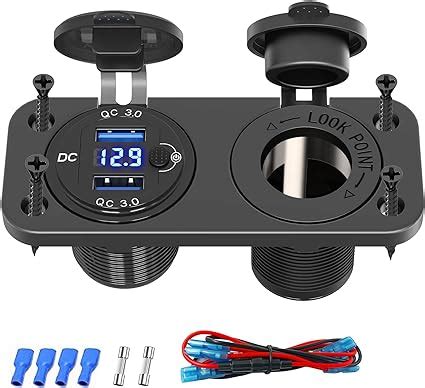 Volt Steckdose Panel Qidoe Aluminiumlegierung Usb Einbausteckdose