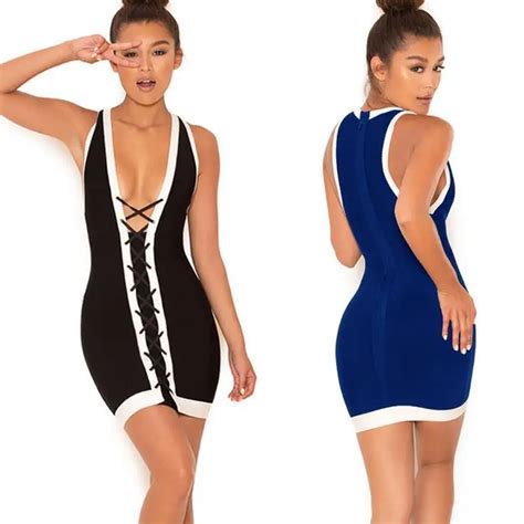 Women Sleeveless Party Dress Elegant Bandages Package Hip Lady Party