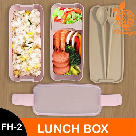 Jual Lunch Box Set Tempat Makan Lunch Box Kotak Makan Susun Bahan Pp