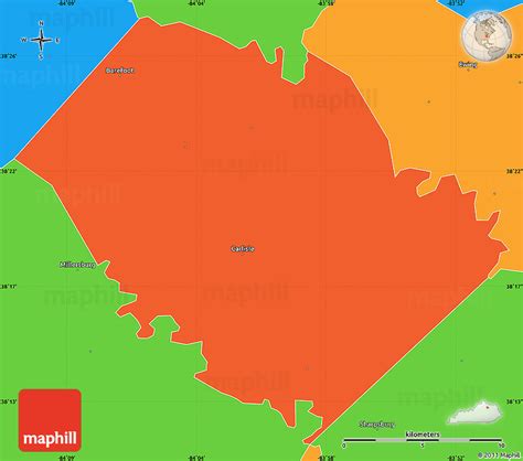 Political Simple Map Of Nicholas County