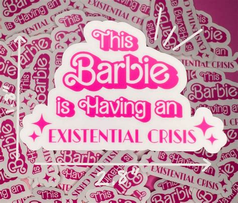 Existential Crisis Barbie Matte Sticker Etsy