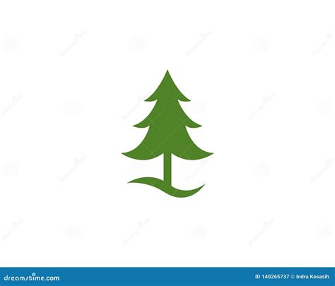 Cedar Tree Logo Template Vector Icon Illustration Stock Vector