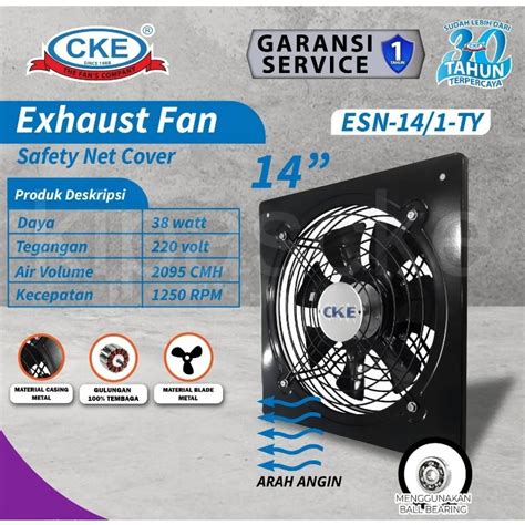 Jual Wall Exhaust Fan Cke 14 Inch Esn 14 1 Ty Kipas Dinding Industrial Shopee Indonesia