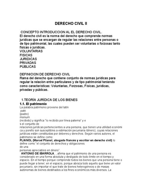 Derecho Civil Ii Pdf Bienes Ley Condominio