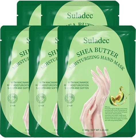 Suladec 5 Pairs Moisturizing Hand Mask With Shea Butter And Goat Milk