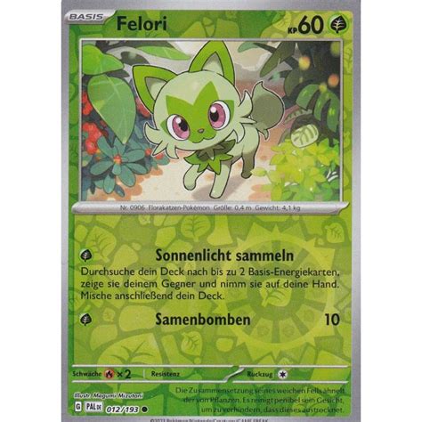 Felori 012 193 REVERSE HOLO Entwicklungen In Paldea Pokemon Karte Kaufen