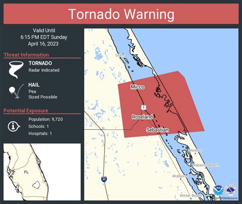 Nws Tornado On Twitter Tornado Warning Including Sebastian Fl Micco Fl And Roseland Fl Until