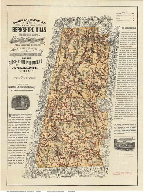 Berkshire County Massachusetts 1883 1896 Old Map Reprint County Other Old Maps