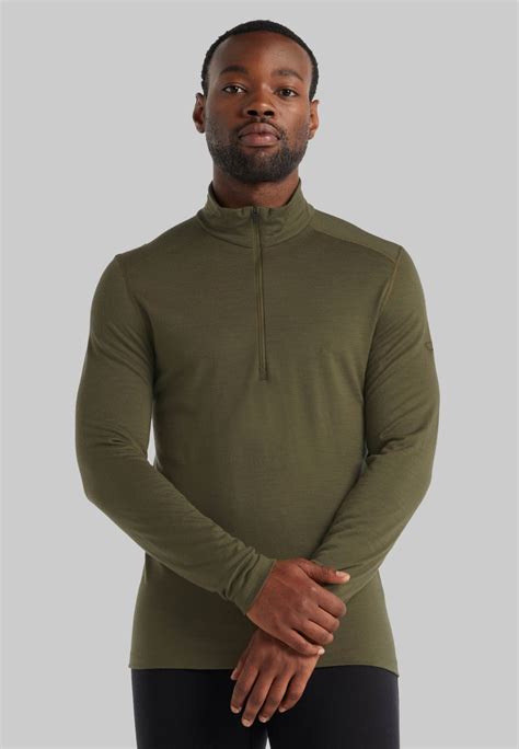 Icebreaker Merino 200 Mid Weight Oasis Half Zip Hemd Olive