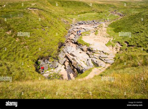 The Famous Gaping Gill Cave On Ingleborough In The Yorkshire Dales