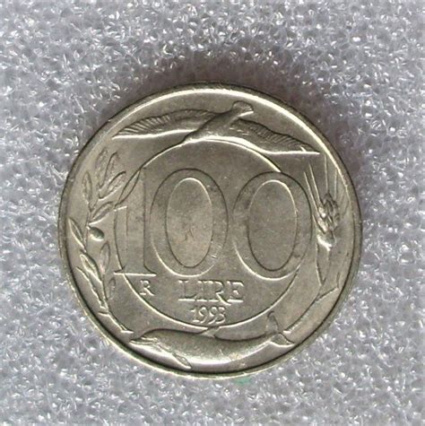 100 Lire Turrita 1993 Nuova Variante Repubblica 1946 2001