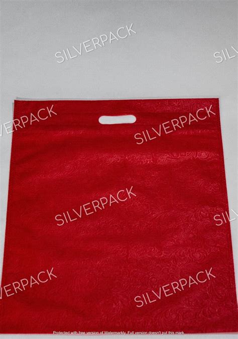 Handle Type D Cut Printed Maroon Non Woven Bag For Shopping At Rs